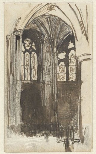 Interior of a Gothic church