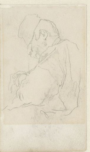 Sleeping man, seen from behind