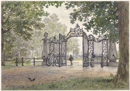 The monumental gate of Vreedenhoff at Nieuwersluis on the Vecht