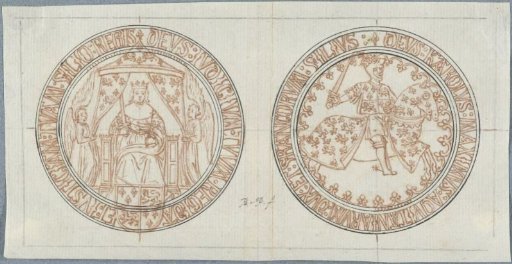 Obverse and reverse of a medal on the conquests of Duke Charles of Normandy