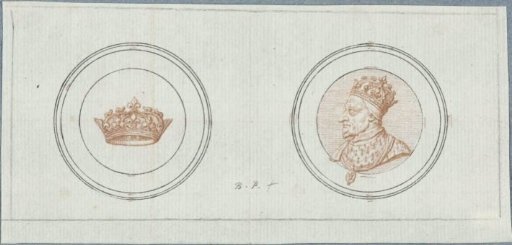 Obverse and reverse of a medal with portrait of Charles X, King of France