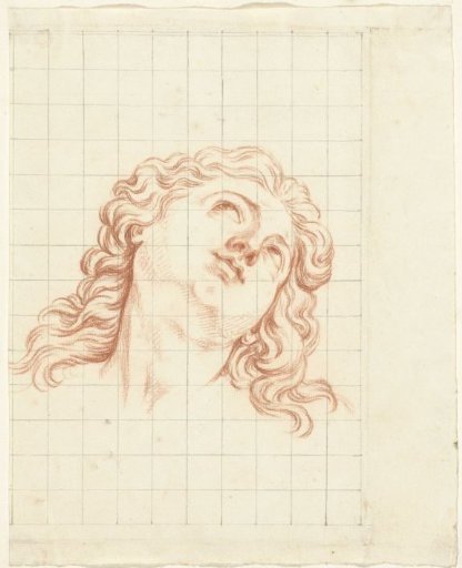 Head of a boy with long hair