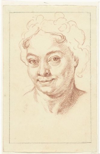 Head of a smiling woman