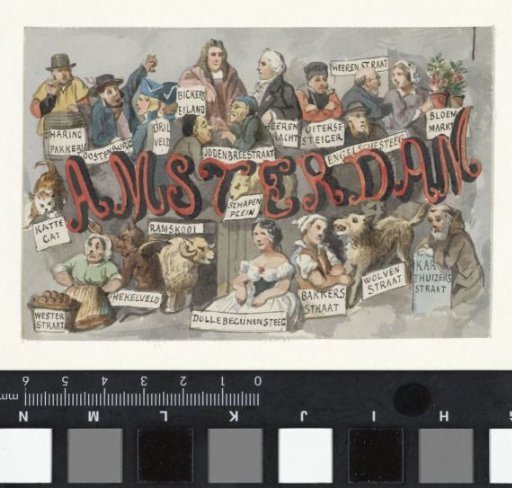 Second design for the cover of Amsterdam by Johannes ter Gouw, 1865