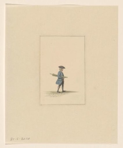Walking gentleman with umbrella