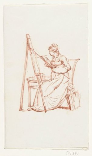 Seated woman, painting