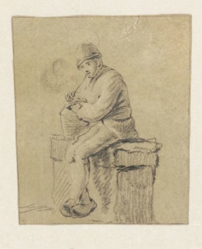 Seated peasant boy