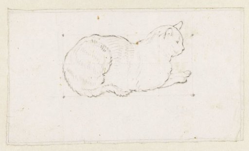 Schematic drawing of a seated cat