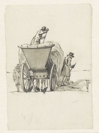 Hay being loaded onto a cart