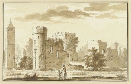 Ruin of the castle Egmond, on the south side
