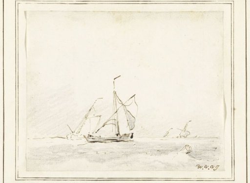 Several small vessels at sea