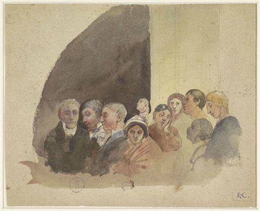 Bored spectators at a public performance