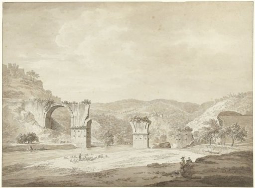 Ruin of the Bridge of Augustus in Narni, Italy