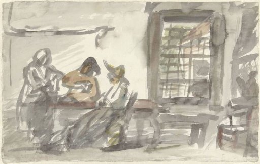 Interior of a farmhouse inn