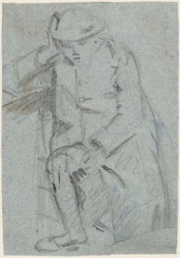 Sitting, sleeping man