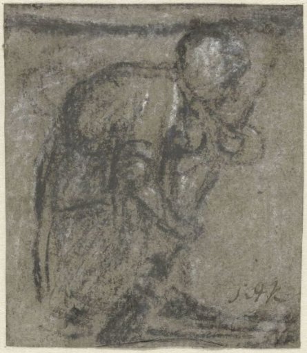 Bent old woman