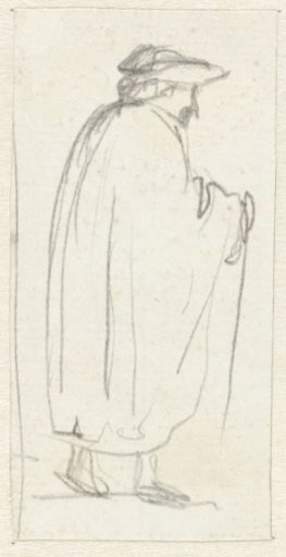 Walking man in a long cloak