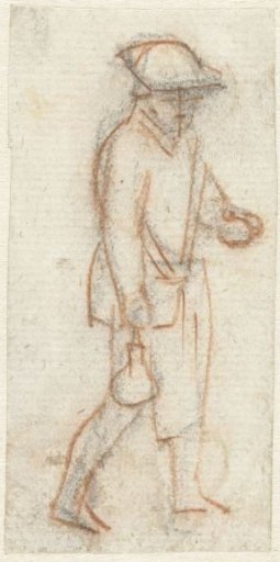 Walking man with a jug