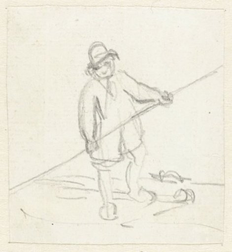 Sketch of a man with a bomb
