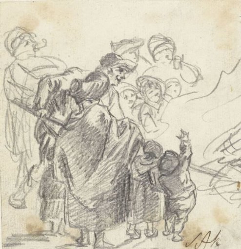 Spectators at a Street Fire