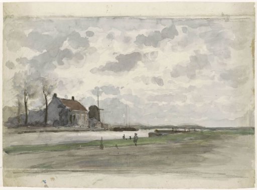 Canal with a mill