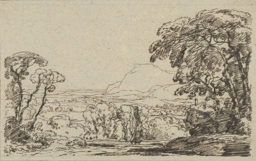 Landscape with valley in the mountains