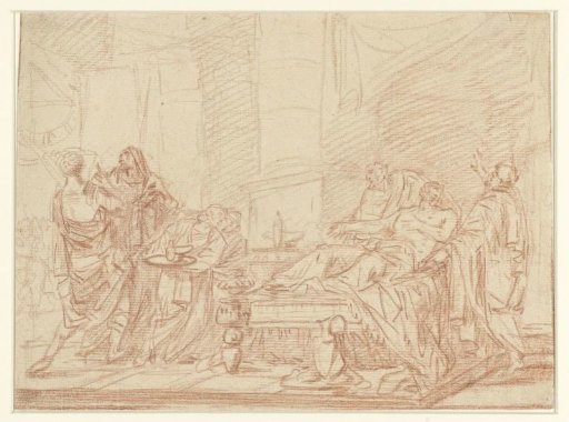 Deathbed of an old man