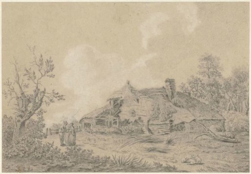 Farmhouse with two figures