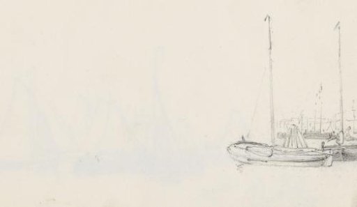 Moored sailing ships