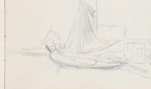 Moored sailing boat at a quay