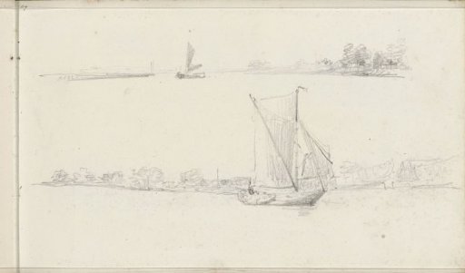 River Landscapes with Sailing Ships