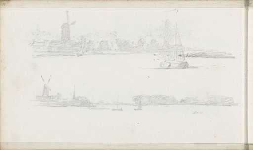 River Landscapes with Mills along the Lek