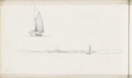 Sailing Boat before a Coast