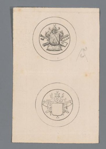 Designs for a historical medal for the council, aldermen and former mayor of Haarlem Pieter van der Camer