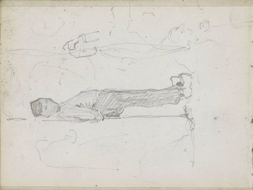 Boy in wooden shoes, leaning against a wall