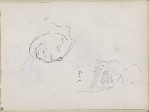 Figure and a lion's head, presumably after a sculpture