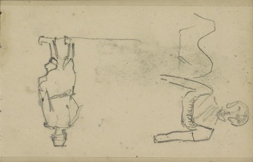 Standing Man in Clogs and a Garment for Women's Upper Body