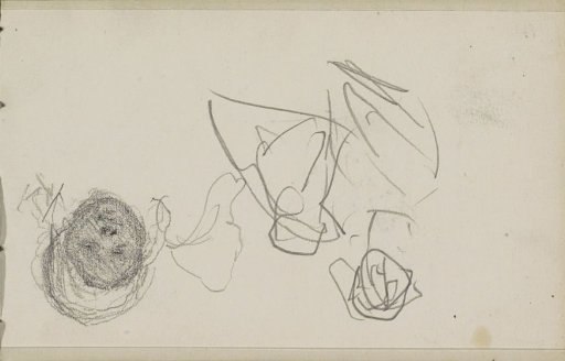 Head of a Girl with a Cap and Figures