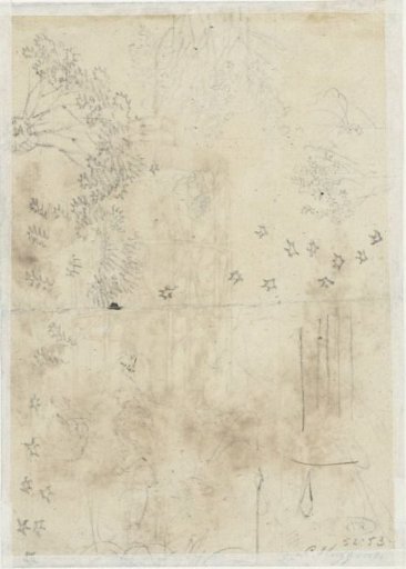 Sketch Sheet with Trees and Stars