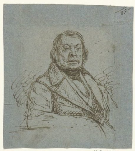 Portrait of an older gentleman, seated, facing right