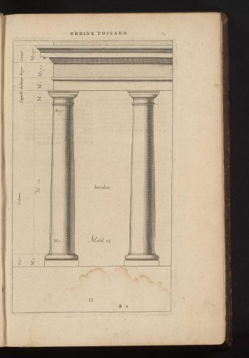 Tuscan columns and entablature