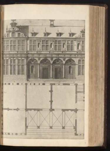 Plan and facade in the Doric order