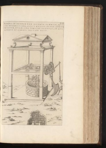 Water well with mechanism for hoisting water