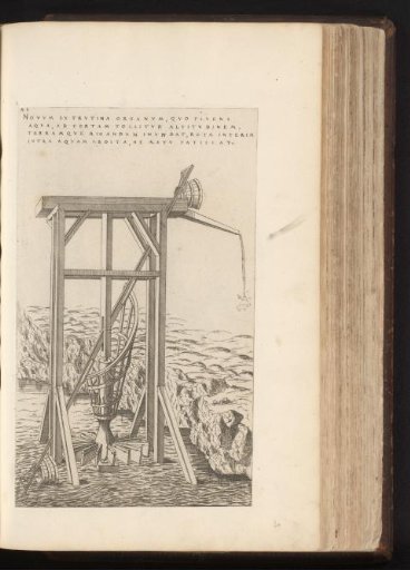 Wooden irrigation works in a lake