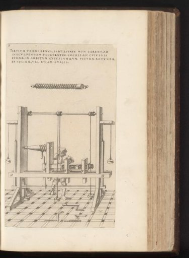 Worker at a lathe for making screws