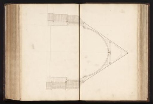 Cross-section of a roof structure