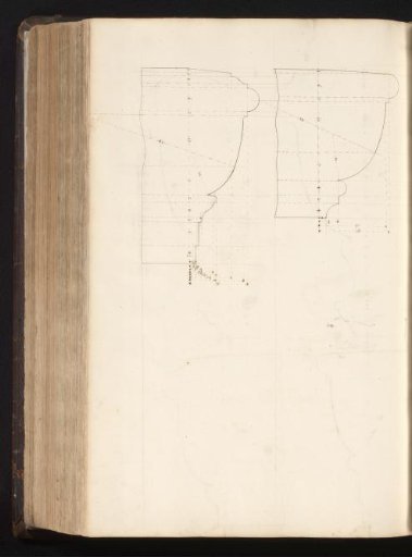Cross-section of two architectural details