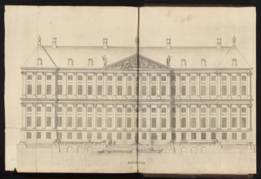 Rear facade (west side) of the Town Hall on the Dam