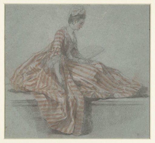 Seated lady on a balustrade
