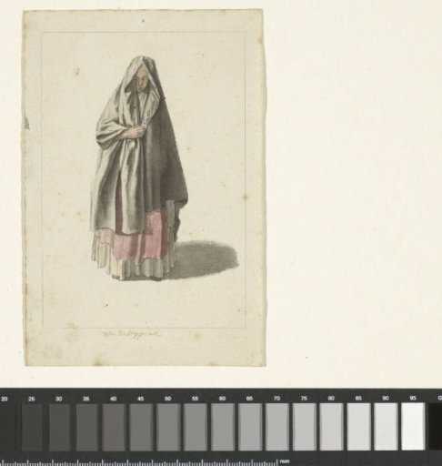 Standing Lady with a Grey Mantle